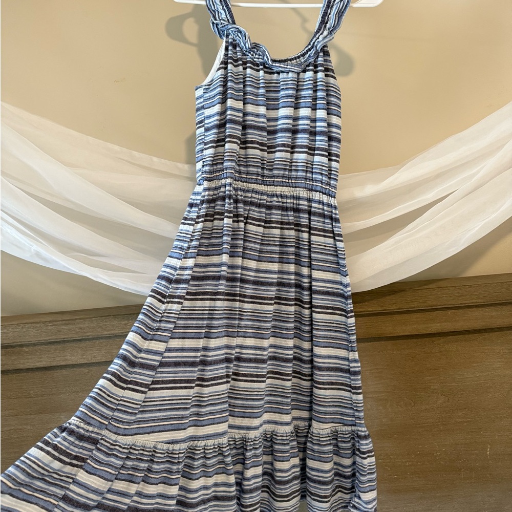 Striped Blue and White Women's Dress